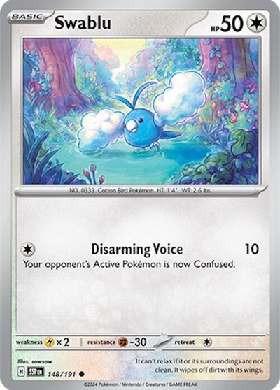 Image for Swablu (SV08: Surging Sparks) (148/191) - Pokemon