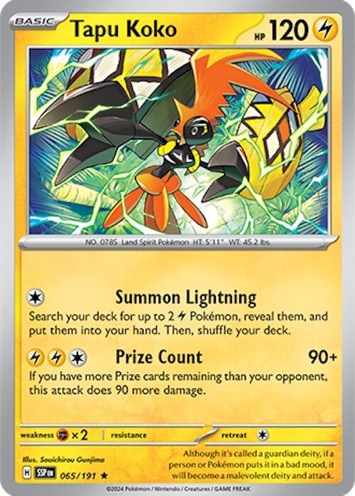 Image for Tapu Koko (SV08: Surging Sparks) (065/191) - Pokemon