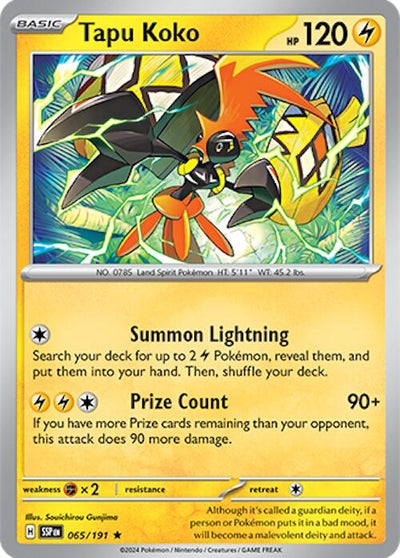 Image for Tapu Koko (SV08: Surging Sparks) (065/191) - Pokemon