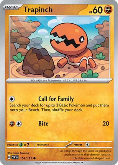 Image for Trapinch (SV08: Surging Sparks) (104/191) - Pokemon