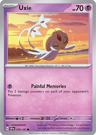 Image for Uxie (SV08: Surging Sparks) (078/191) - Pokemon