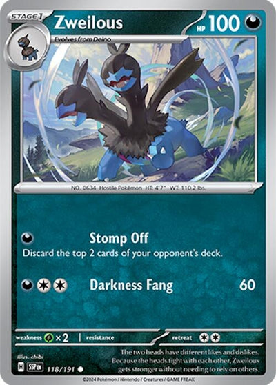 Image for Zweilous (SV08: Surging Sparks) (118/191) - Pokemon