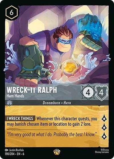 Image for Wreck-It Ralph - Ham Hands (Azurite Sea) (190/204) - Disney Lorcana