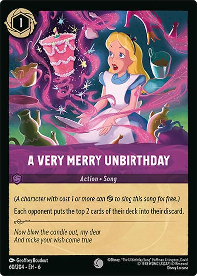 Image for A Very Merry Unbirthday (Azurite Sea) (60/204) - Disney Lorcana
