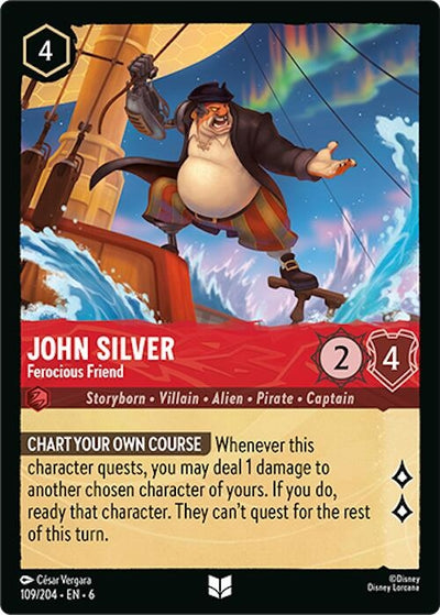 Image for John Silver - Ferocious Friend (Azurite Sea) (109/204) - Disney Lorcana