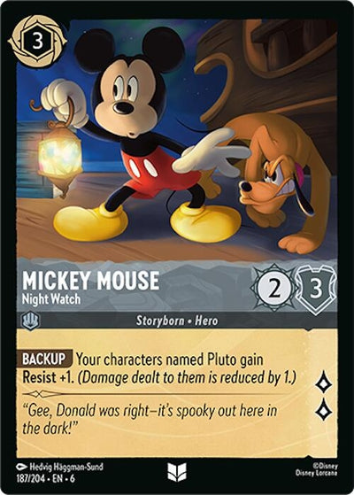 Image for Mickey Mouse - Night Watch (Azurite Sea) (187/204) - Disney Lorcana