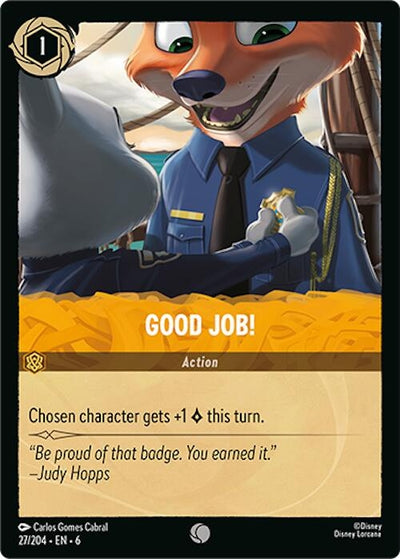 Image for Good Job! (Azurite Sea) (27/204) - Disney Lorcana