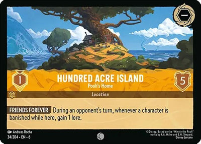 Image for Hundred Acre Island - Pooh's Home (Azurite Sea) (34/204) - Disney Lorcana