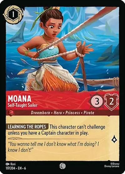 Image for Moana - Self-Taught Sailor (Azurite Sea) (117/204) - Disney Lorcana