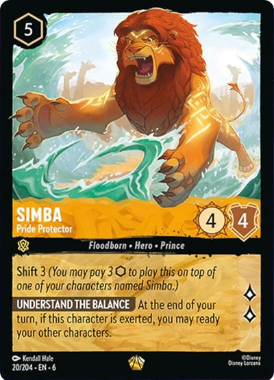 Image for Simba - Pride Protector (Azurite Sea) (20/204) - Disney Lorcana