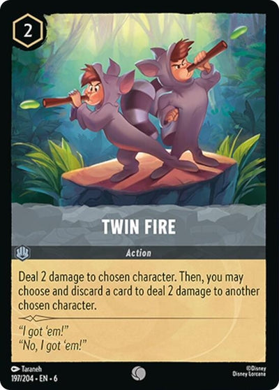 Image for Twin Fire (Azurite Sea) (197/204) - Disney Lorcana