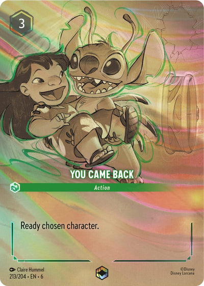 Image for You Came Back (Enchanted) (Azurite Sea) (213/204) - Disney Lorcana