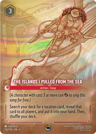 Image for The Islands I Pulled From The Sea (Enchanted) (Azurite Sea) (216/204) - Disney Lorcana