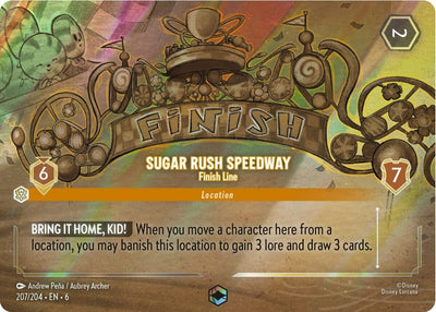 Image for Sugar Rush Speedway - Finish Line (Enchanted) (Azurite Sea) (207/204) - Disney Lorcana
