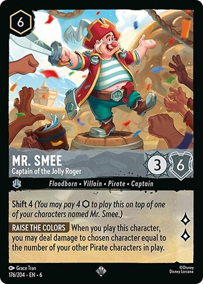 Image for Mr. Smee - Captain of the Jolly Roger (Azurite Sea) (176/204) - Disney Lorcana