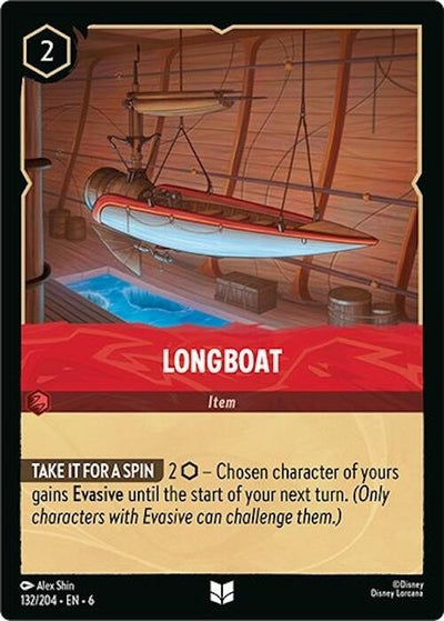 Image for Longboat (Azurite Sea) (132/204) - Disney Lorcana