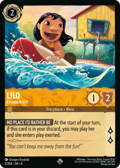 Image for Lilo - Escape Artist (Azurite Sea) (2/204) - Disney Lorcana