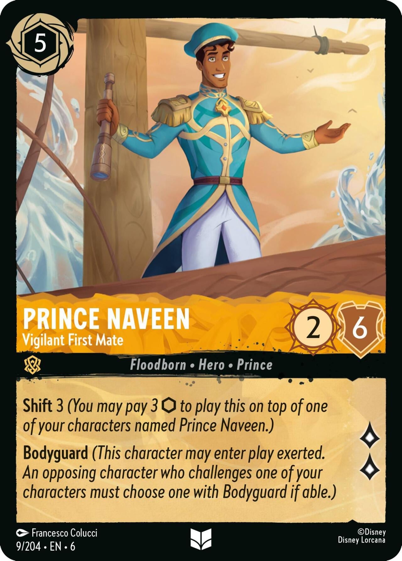 Image for Prince Naveen - Vigilant First Mate (Azurite Sea) (9/204) - Disney Lorcana