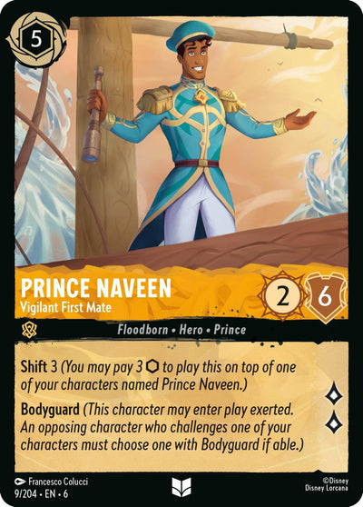 Image for Prince Naveen - Vigilant First Mate (Azurite Sea) (9/204) - Disney Lorcana