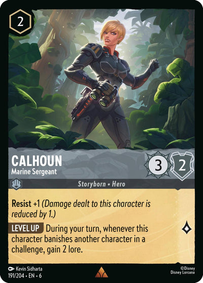 Image for Calhoun - Marine Sergeant (Azurite Sea) (191/204) - Disney Lorcana