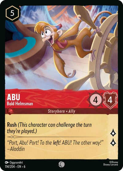 Image for Abu - Bold Helmsman (Azurite Sea) (114/204) - Disney Lorcana