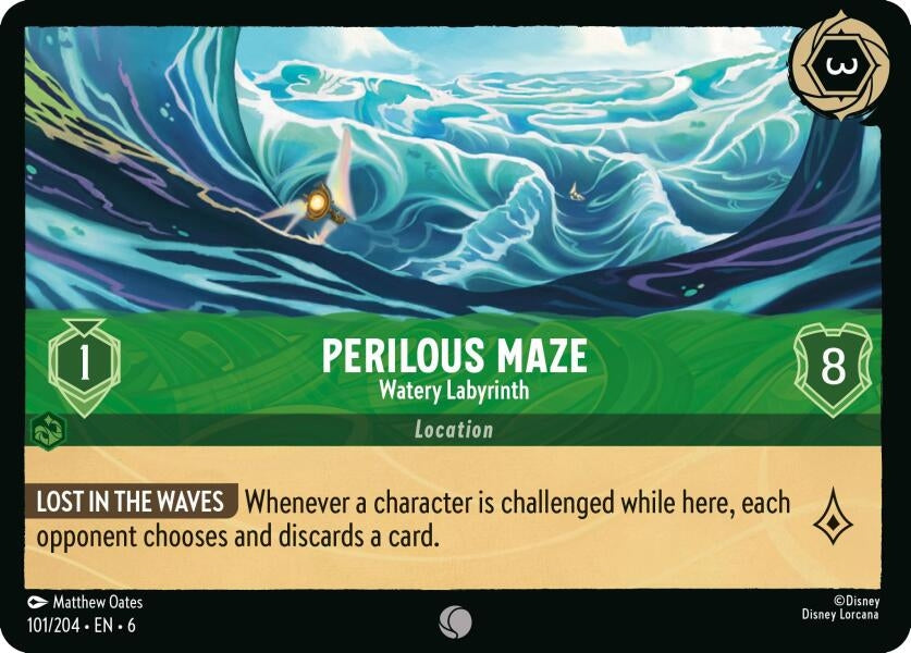 Image for Perilous Maze - Watery Labyrinth (Azurite Sea) (101/204) - Disney Lorcana