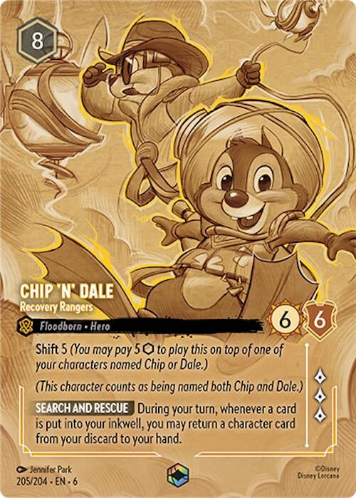Image for Chip 'n' Dale - Recovery Rangers (Enchanted) (Azurite Sea) (205/204) - Disney Lorcana