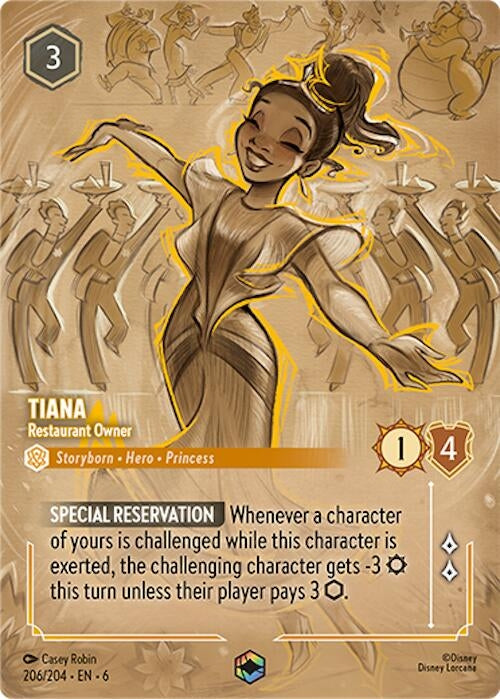 Image for Tiana - Restaurant Owner (Enchanted) (Azurite Sea) (206/204) - Disney Lorcana