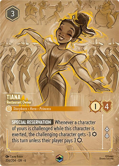 Image for Tiana - Restaurant Owner (Enchanted) (Azurite Sea) (206/204) - Disney Lorcana