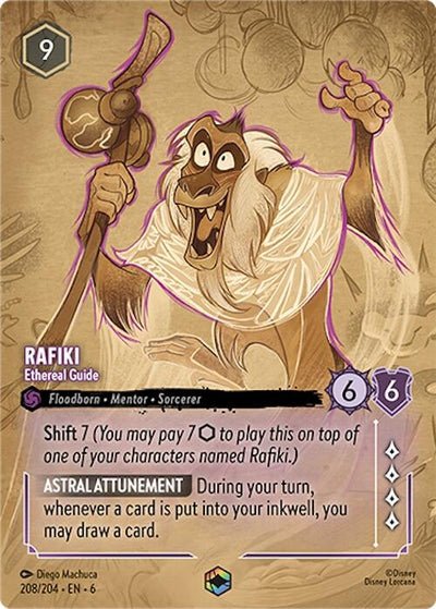 Image for Rafiki - Ethereal Guide (Enchanted) (Azurite Sea) (208/204) - Disney Lorcana