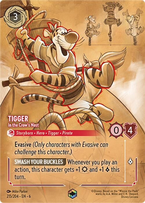 Image for Tigger - In the Crow's Nest (Enchanted) (Azurite Sea) (215/204) - Disney Lorcana