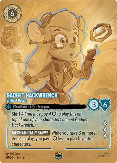 Image for Gadget Hackwrench - Brilliant Bosun (Enchanted) (Azurite Sea) (217/204) - Disney Lorcana