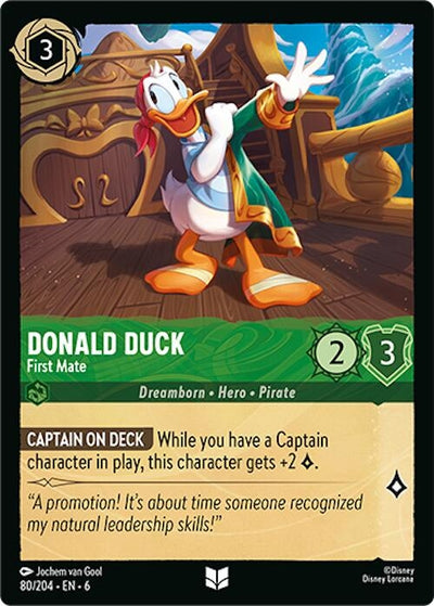 Image for Donald Duck - First Mate (Azurite Sea) (80/204) - Disney Lorcana