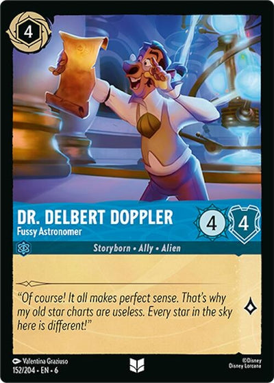 Image for Dr. Delbert Doppler - Fussy Astronomer (Azurite Sea) (152/204) - Disney Lorcana