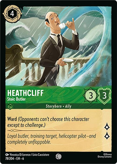 Image for Heathcliff - Stoic Butler (Azurite Sea) (78/204) - Disney Lorcana