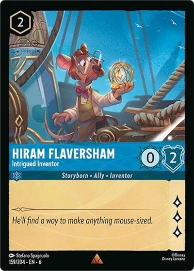 Image for Hiram Flaversham - Intrigued Inventor (Azurite Sea) (159/204) - Disney Lorcana