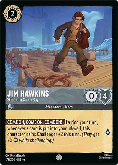Image for Jim Hawkins - Stubborn Cabin Boy (Azurite Sea) (173/204) - Disney Lorcana