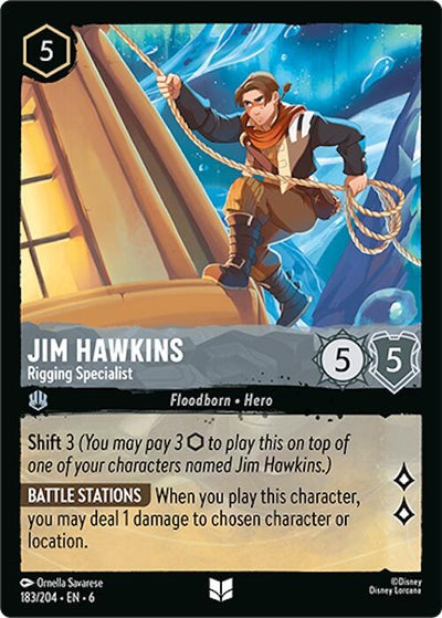 Image for Jim Hawkins - Rigging Specialist (Azurite Sea) (183/204) - Disney Lorcana