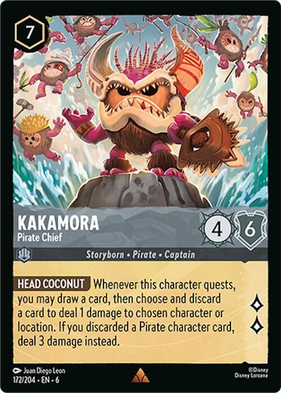 Image for Kakamora - Pirate Chief (Azurite Sea) (172/204) - Disney Lorcana