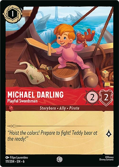 Image for Michael Darling - Playful Swordsman (Azurite Sea) (111/204) - Disney Lorcana