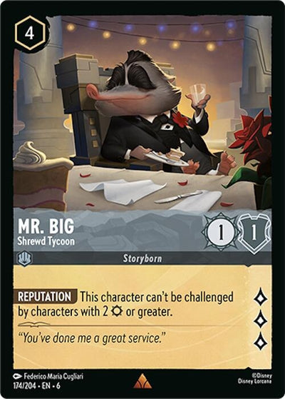 Image for Mr. Big - Shrewd Tycoon (Azurite Sea) (174/204) - Disney Lorcana