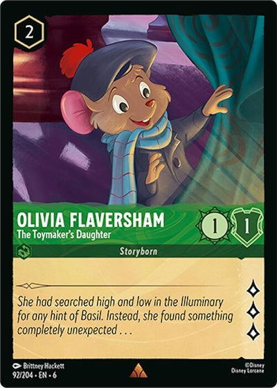 Image for Olivia Flaversham - The Toymaker's Daughter (Azurite Sea) (92/204) - Disney Lorcana