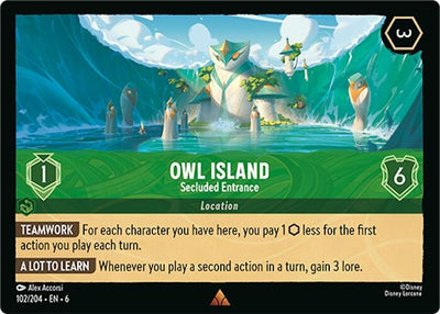 Image for Owl Island - Secluded Entrance (Azurite Sea) (102/204) - Disney Lorcana