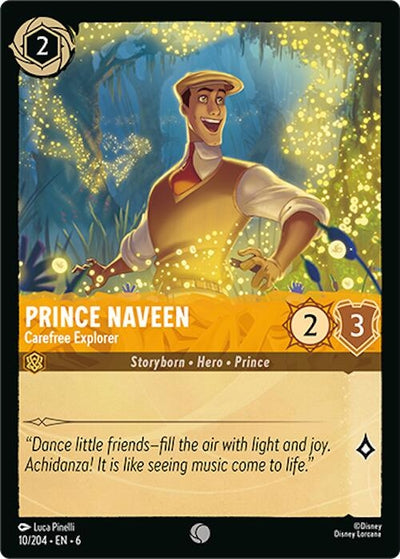 Image for Prince Naveen - Carefree Explorer (Azurite Sea) (10/204) - Disney Lorcana
