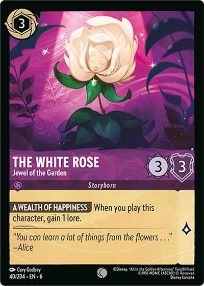 Image for The White Rose - Jewel of the Garden (Azurite Sea) (40/204) - Disney Lorcana