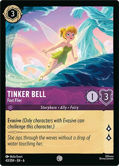 Image for Tinker Bell - Fast Flier (Azurite Sea) (43/204) - Disney Lorcana
