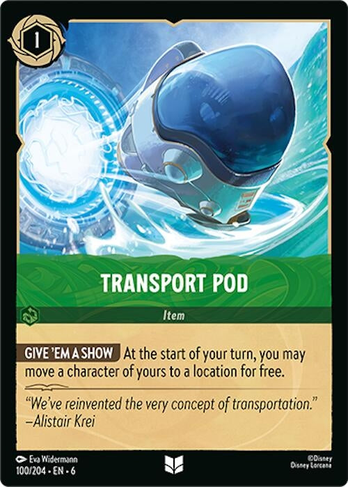 Image for Transport Pod (Azurite Sea) (100/204) - Disney Lorcana