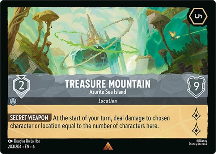 Image for Treasure Mountain - Azurite Sea Island (Azurite Sea) (203/204) - Disney Lorcana