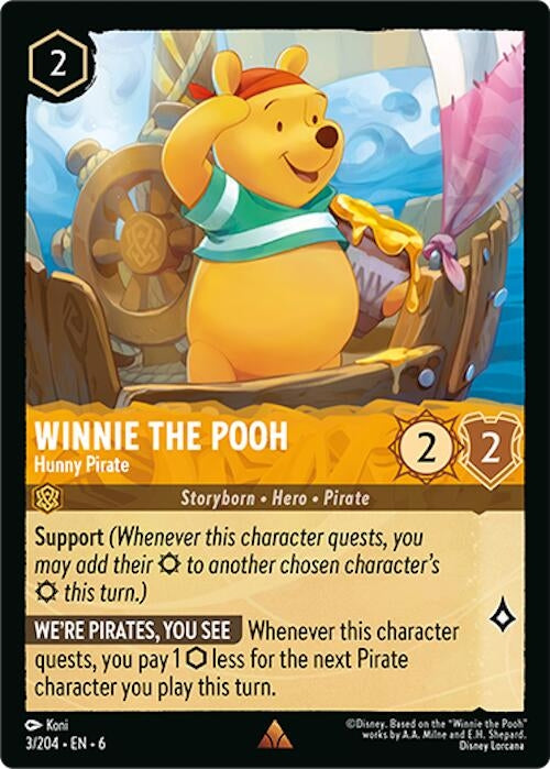Image for Winnie the Pooh - Hunny Pirate (Azurite Sea) (3/204) - Disney Lorcana