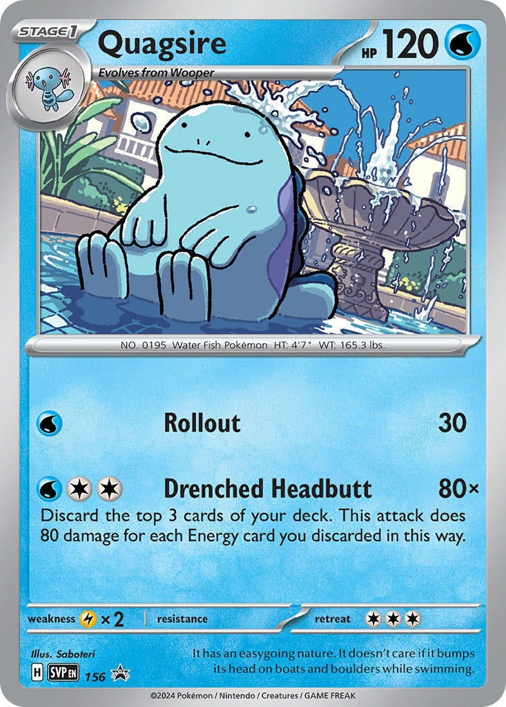 Image for Quagsire - 156 (SV: Scarlet & Violet Promo Cards) (156) - Pokemon